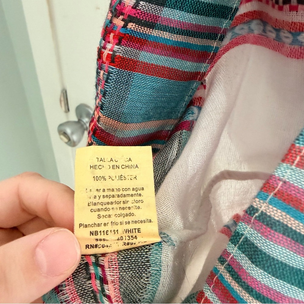 Colorful Patterned Infinity Scarf - Picture 6 of 7